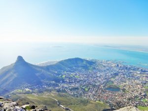 Südliche Afrika City Bowl vom Table Mountain